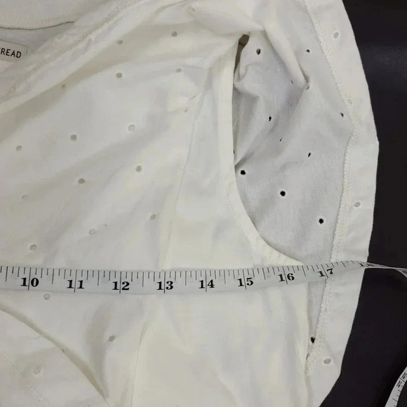 Madewell Hole Punch Flutter Sleeve Top in White Size XS - Picture 4 of 8